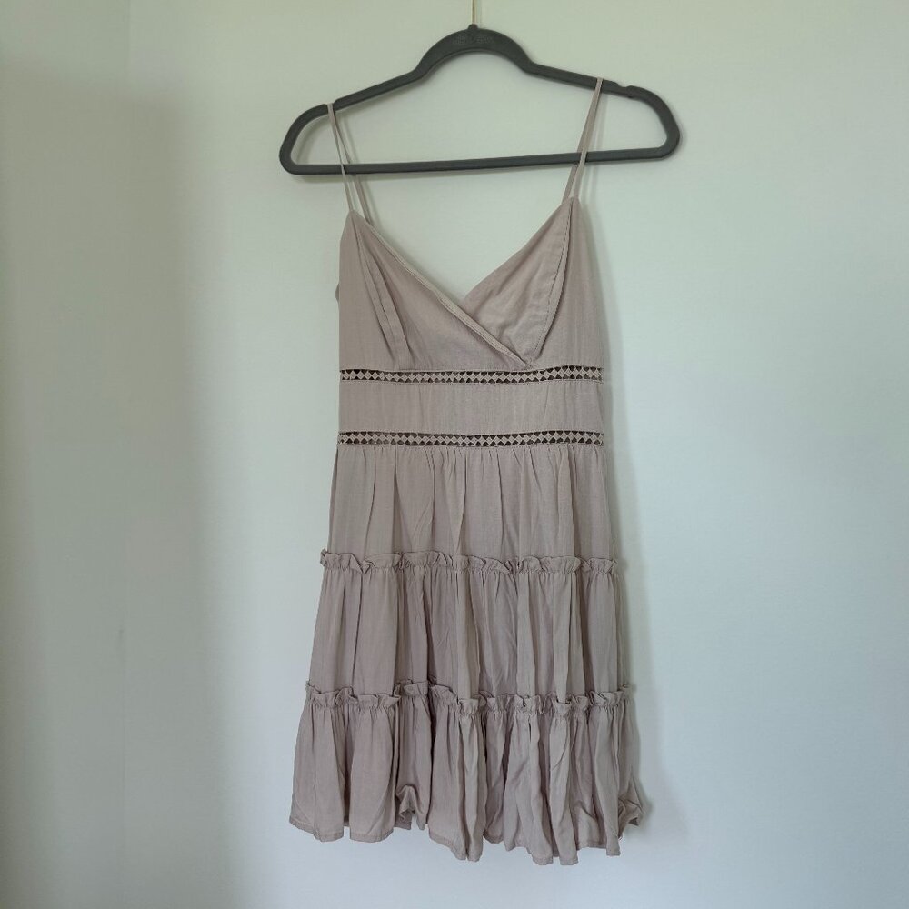 TRIXXI Mini Summer Beige Dress (Size S)